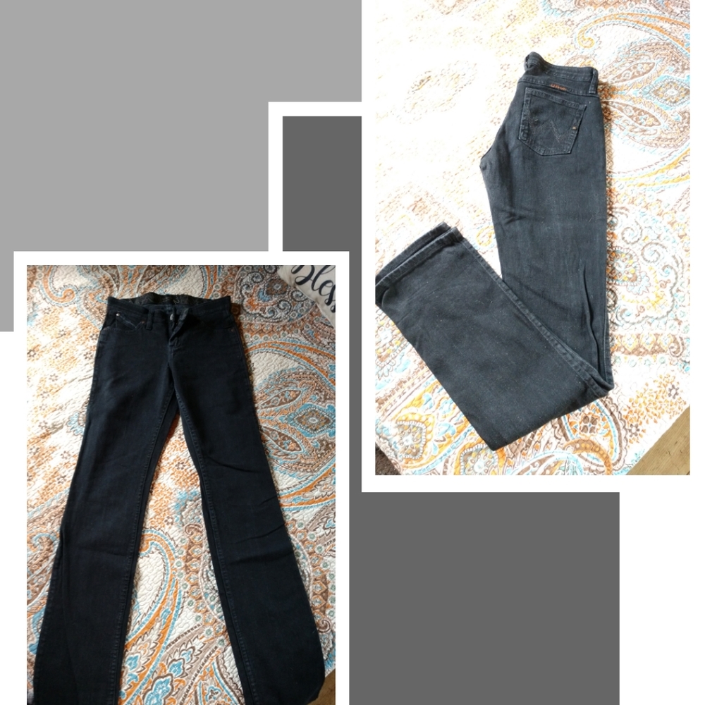 Black Wrangler Bootcut Jeans